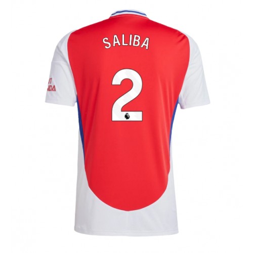 Dres Arsenal William Saliba #2 Domaci 2024-25 Kratak Rukav